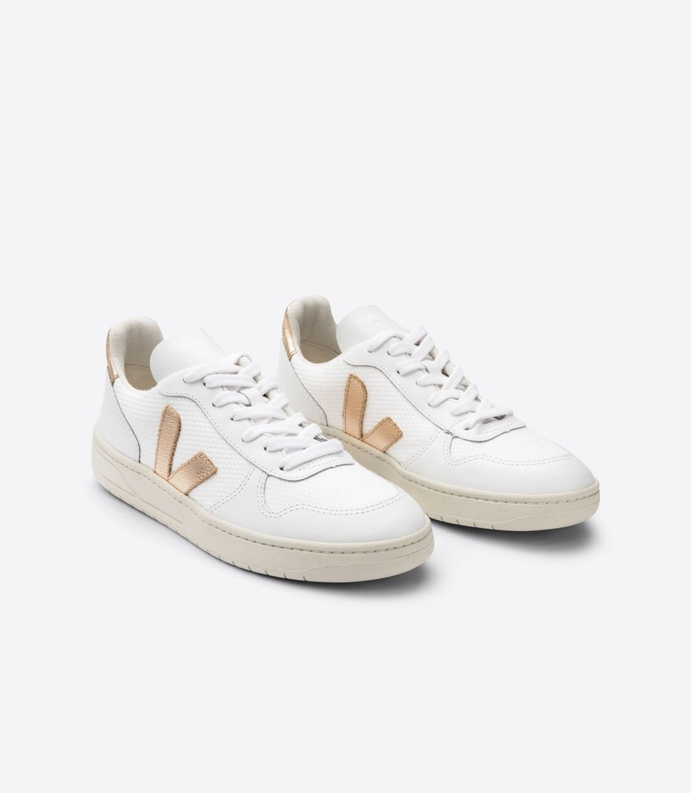 Tenis Veja Mujer - V-10 B-Mesh - Blancos - 124YOXWMG